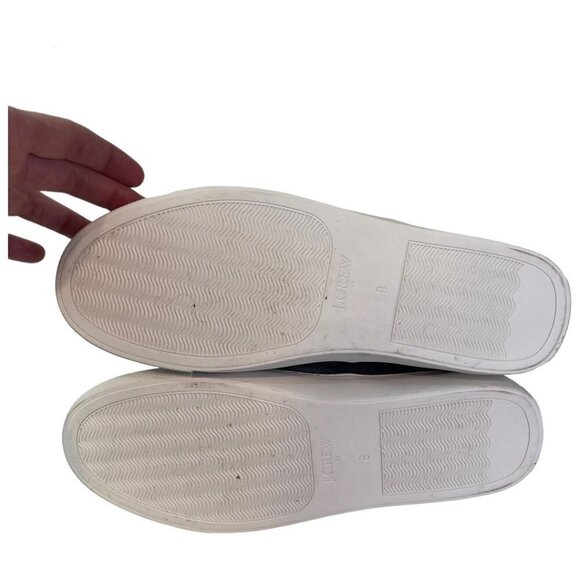 J Crew Mens Explorer Canvas Slip-on Sneaker Sz 8 Gray Coastal Casual Comfortable - Picture 9 of 11